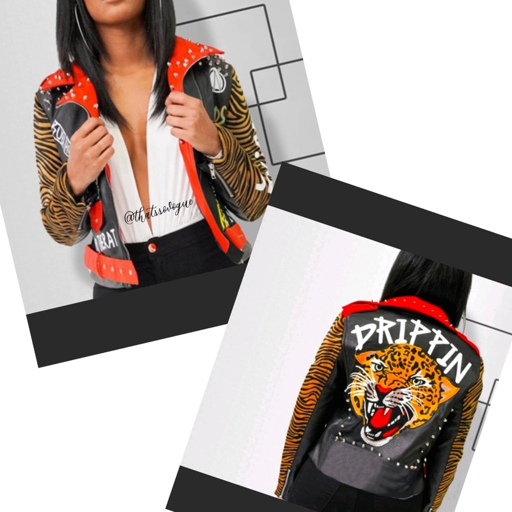 Fire! Comfortable gorgeous plus size moto jacket - Picture 3 of 10